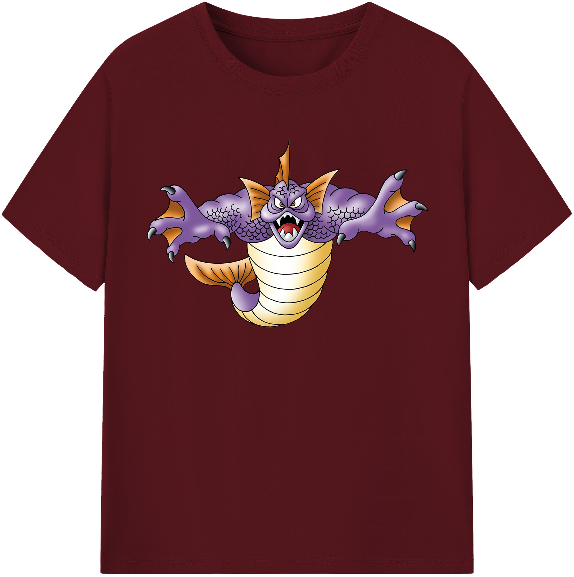 （画像用） ドラゴンクエスト Doragon Kuesuto Dragon Quest 綿100％半袖Tシャツ（フロントプリント）